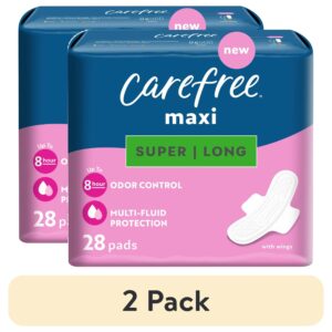 Carefree Maxi Pads with Wings, Long, Super Absorbency, 28 Count - Image 9