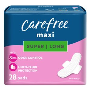Carefree Maxi Pads with Wings, Long, Super Absorbency, 28 Count - Image 10