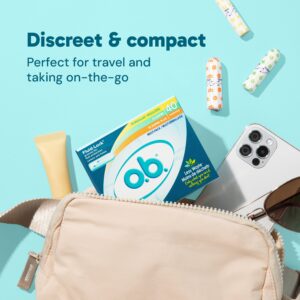 o.b. Original Applicator-Free Tampons, Multi-Pack Regular, Super, & Super Plus Absorbency, 40 CT - Image 10