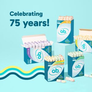 o.b. Original Applicator-Free Tampons, Multi-Pack Regular, Super, & Super Plus Absorbency, 40 CT - Image 14