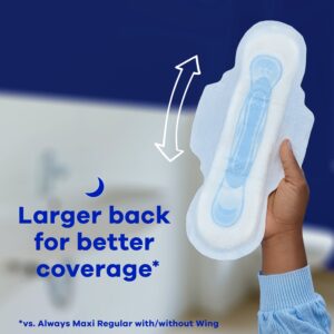 Always Maxi Overnight Pads with Wings, Size 5, Extra Heavy Overnight, Unscented, 20 Count - Image 3