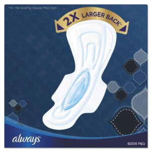 Always Maxi Overnight Pads with Wings, Size 5, Extra Heavy Overnight, Unscented, 20 Count - Image 12