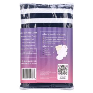 Pinkie Teen Pads, Prep Pouch Variety Pack, Organic Cotton (4 Count) - Image 5