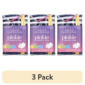 Pinkie Teen Pads, Prep Pouch Variety Pack, Organic Cotton (4 Count) - Image 9