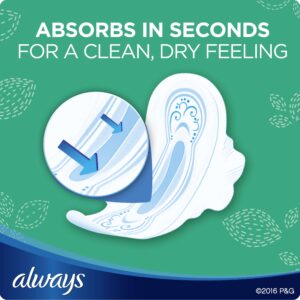 Always Ultra Thin Pads Size 1 Regular Absorbency Unscented with Wings, 96 Count - Image 4
