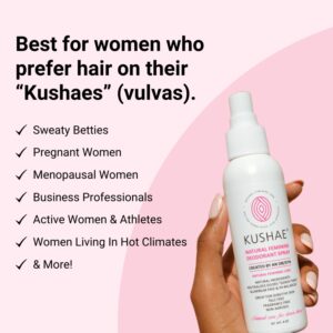 Kushae Natural Feminine Deodorant Spray, 2 Pack - Image 5