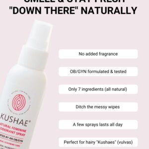 Kushae Natural Feminine Deodorant Spray, 2 Pack - Image 7