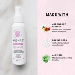 Kushae Natural Feminine Deodorant Spray, 2 Pack - Image 8
