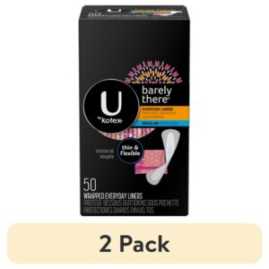 U by Kotex Barely There Everyday Liners, Regular, 50 Ct, 2 Pack - Image 3