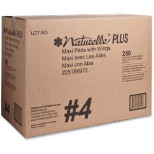 Impact Products, IMP25189973, Naturelle Plus Sanitary Napkins, 250 / Carton, White - Image 3