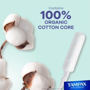 Tampax Pure Cotton Tampons, Unscented, Regular/Super Absorbency, 22 Ct - Image 4