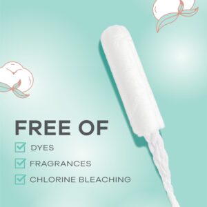 Tampax Pure Cotton Tampons, Unscented, Regular/Super Absorbency, 22 Ct - Image 5
