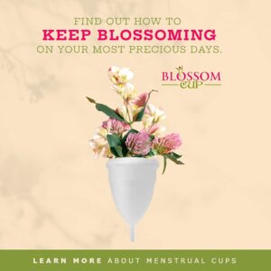 Blossom Menstrual Cup with Wash (Large, Sporty Blue) - Image 3