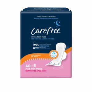 Carefree Ultra Thin Pads, Overnight with Wings, 40 CT - Image 5