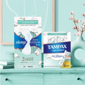 Tampax Pure Cotton Tampons, Unscented, Super Absorbency, 24 Ct - Image 7