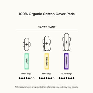 Honey Pot 100% Organic Cotton Cover Cooling Herbal Infusion Heavy Flow Daytime Pads, 16 Count&nbsp - Image 9