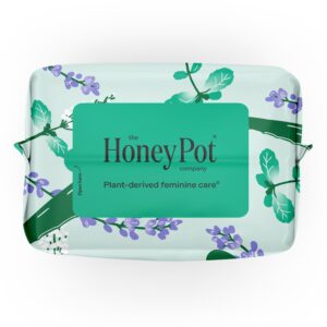 Honey Pot 100% Organic Cotton Cover Cooling Herbal Infusion Heavy Flow Daytime Pads, 16 Count&nbsp - Image 15