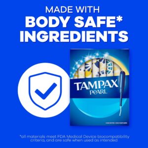 Tampax Pearl Tampons with LeakGuard Braid, Regular Absorbency, 100 Ct