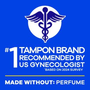 Tampax Pearl Tampons with LeakGuard Braid, Regular Absorbency, 100 Ct