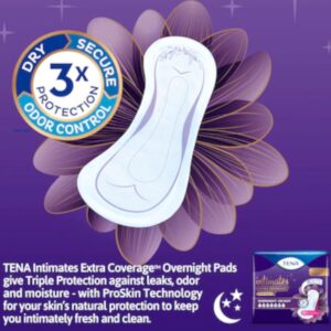 TENA Sensitive Care Worry-Free Nights Extra Coverage Pads, Overnight, 45 ct - Image 3