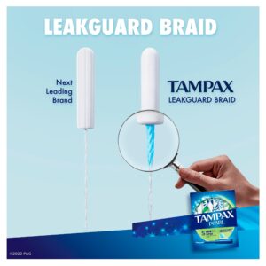 Tampax Pearl Tampons Super Absorbency with LeakGuard Braid, Unscented, 8 Count - Image 3