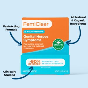 FemiClear Genital Herpes Multi-Symptom Relief Ointment - 0.5oz - Image 3
