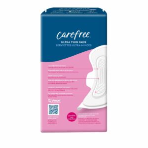 Carefree Ultra Thin Pads with Wings, Regular Absorbency, 28 Ct - Image 9