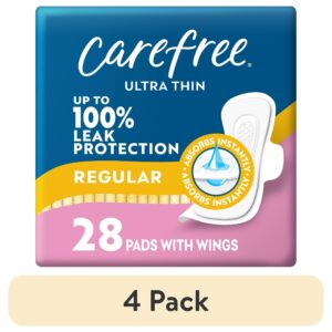 Carefree Ultra Thin Pads with Wings, Regular Absorbency, 28 Ct - Image 11