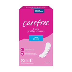 Carefree Regular Panty Liners, Long, Flat, Unscented, 8 Hour Odor Control, 92 Ct - Image 9