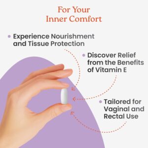 NewLife Naturals Vitamin E Suppositories – Vaginal Moisturizer for Dryness Irritation Menopause - 24 Inserts - Image 5