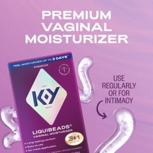 K-Y Liquibeads, Silicone Base Lube For Sexual Wellness, Menopause Comfort, Vaginal Moisturizer, 6 Ovules and Applicators - Image 3