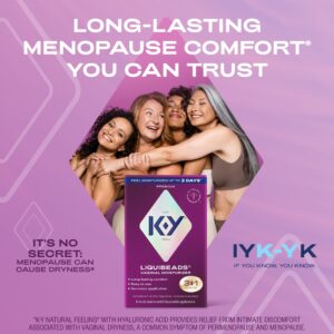 K-Y Liquibeads, Silicone Base Lube For Sexual Wellness, Menopause Comfort, Vaginal Moisturizer, 6 Ovules and Applicators - Image 7