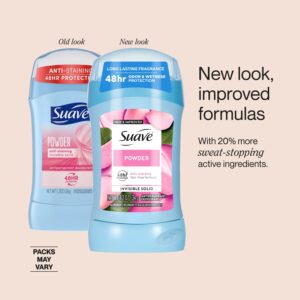 Suave Antiperspirant Deodorant For Women, 48hr Protection, Powder, 1.2 oz - Image 4
