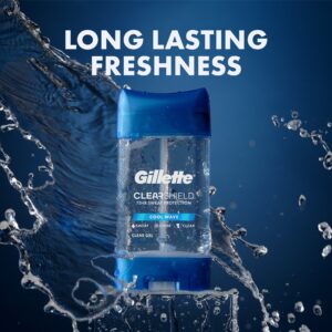 Gillette Clear Gel Antiperspirant and Deodorant for Men Cool Wave Scent 3.8 oz 3 Pack - Image 4