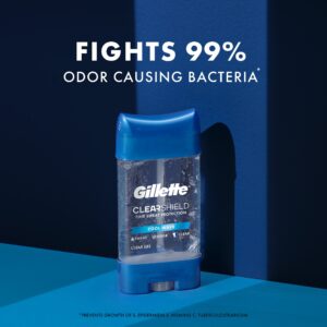 Gillette Clear Gel Antiperspirant and Deodorant for Men Cool Wave Scent 3.8 oz 3 Pack - Image 9