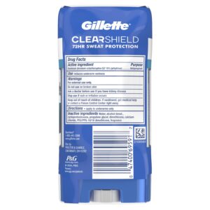 Gillette Clear Gel Antiperspirant and Deodorant for Men Cool Wave Scent 3.8 oz 3 Pack - Image 11