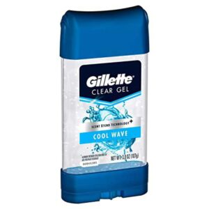 Gillette Clear Gel Antiperspirant and Deodorant for Men Cool Wave Scent 3.8 oz 3 Pack - Image 14
