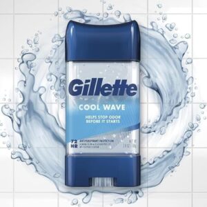 Gillette Clear Gel Antiperspirant and Deodorant for Men Cool Wave Scent 3.8 oz 3 Pack - Image 19