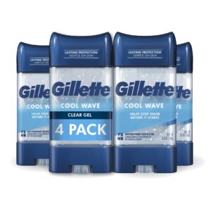 Gillette Clear Gel Antiperspirant and Deodorant for Men Cool Wave Scent 3.8 oz 3 Pack - Image 20