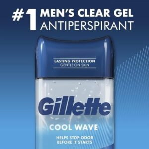 Gillette Clear Gel Antiperspirant and Deodorant for Men Cool Wave Scent 3.8 oz 3 Pack - Image 24