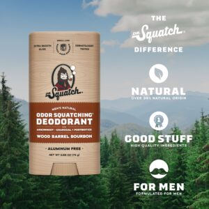 Dr. Squatch Wood Barrel Bourbon Natural Deodorant for Men, 2.65 oz - Image 3