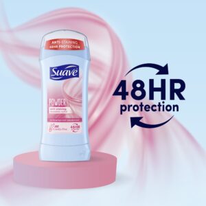 Suave Invisible Solid Antiperspirant Deodorant, Powder, Unisex, 2.6 oz - Image 4