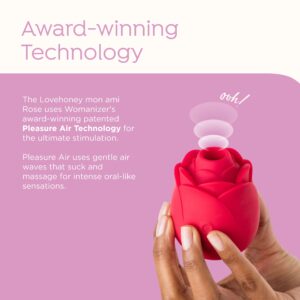 Lovehoney Mon Ami Pleasure Air Suction Vibrating Rose, Red - Image 3