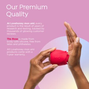 Lovehoney Mon Ami Pleasure Air Suction Vibrating Rose, Red - Image 5