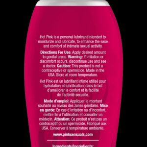 Hot PINK Lube - Water Based Warming Sexual Lubricant for Women - 2.8oz / 80 ml Bottle - DISCREET! - Image 5