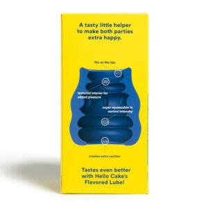 Hello Cake Silicon Oral Stroker Masturbator with Flavored Lube Sample - Image 7