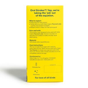 Hello Cake Silicon Oral Stroker Masturbator with Flavored Lube Sample - Image 8