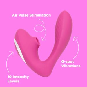 Lovehoney Mon Ami G-Spot and Clitoral Suction Stimulator Vibrator, Berry - Image 4