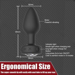 Birdsexy Anal Vibrator Butt Plug Adult Sex Toys with APP Control, Prostate Massager for Women Men Couples, 3.54*1.26 in - Image 4