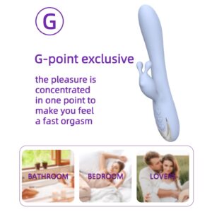 Centerel Rabbit Vibrator Sex Toys with 10 Powerful Vibrations Dual Motors, Vibrator Adult Toys for Women-Light Blue - Image 5